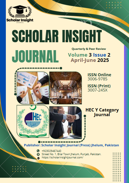 					View Vol. 3 No. 2 (2025): Scholar Insight Journal (April-June)
				